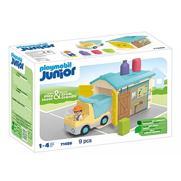 Playmobil júnior caminhão com garagem D