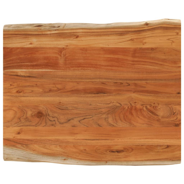 Tablero de mesa rectangular borde natural acacia 110x80x2.5 cm D