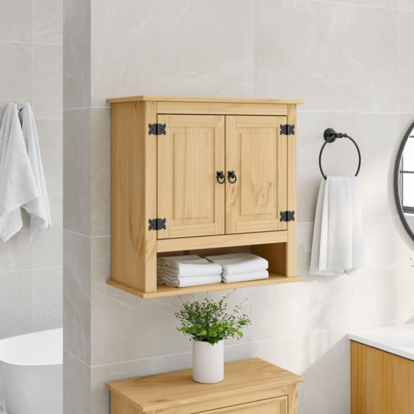 Armario de baño Corona madera maciza de pino 70x33x71.5 cm D