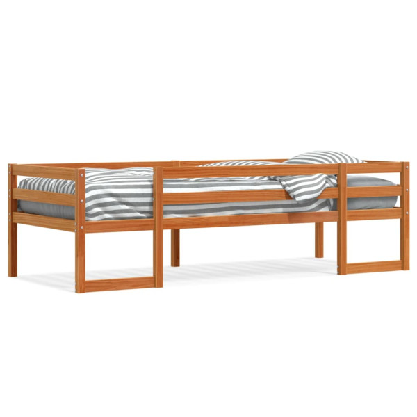 Estructura de cama para niños madera de pino marrón 90x200 cm D