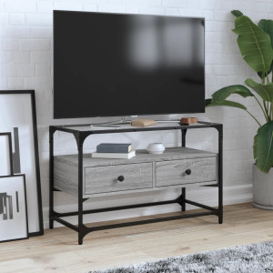 Mobiliário Crystal TV e Engenharia Cinza Sonoma 80x35x51 cm D