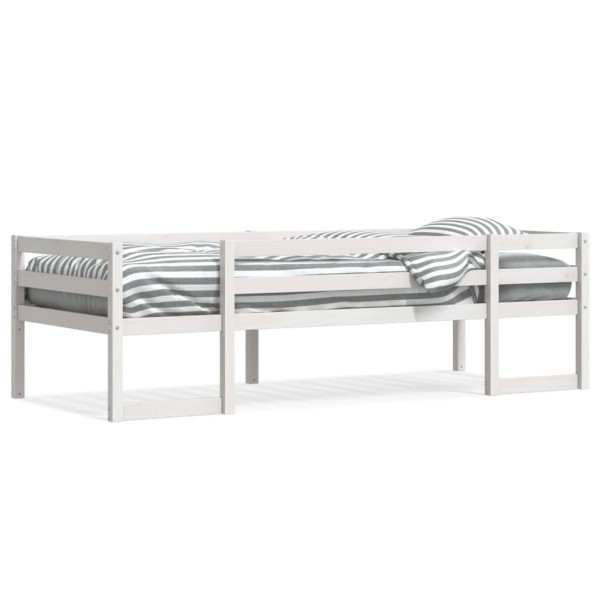 Estrutura de cama para crianças de madeira de pinheiro branco 80x200 cm D