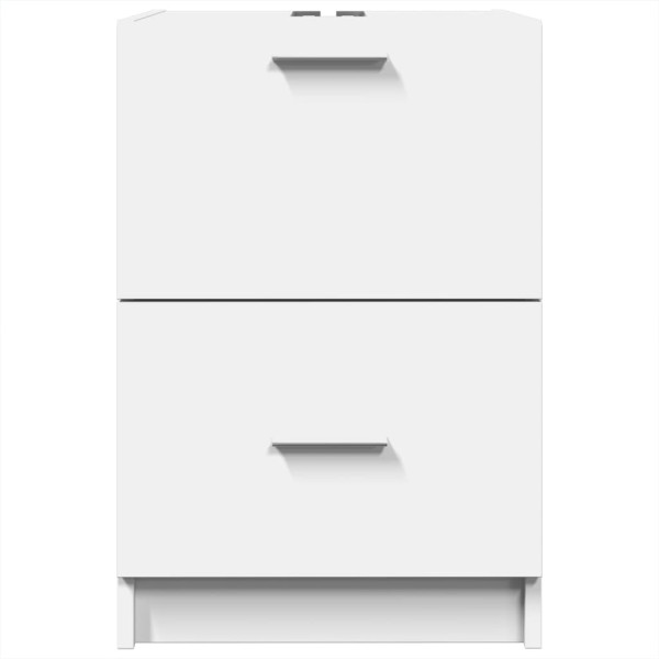 Armario de lavabo madera de ingeniería blanco 40x37x59 cm M 4