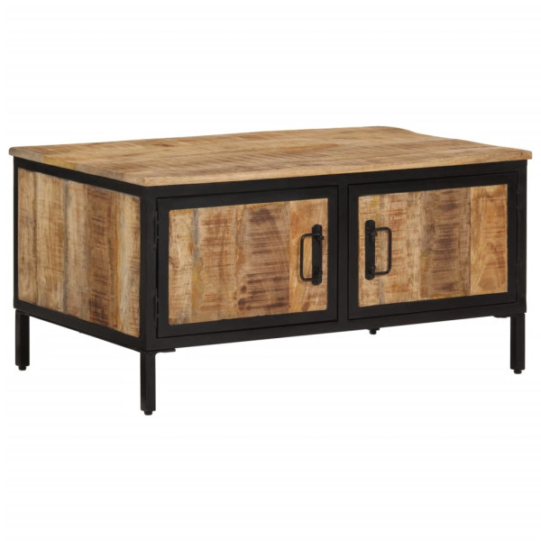 Mesa de centro de madera maciza de mango rugosa 80x50x40 cm D