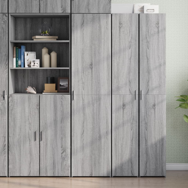 Aparador de madera de ingeniería gris Sonoma 45x42.5x185 cm D