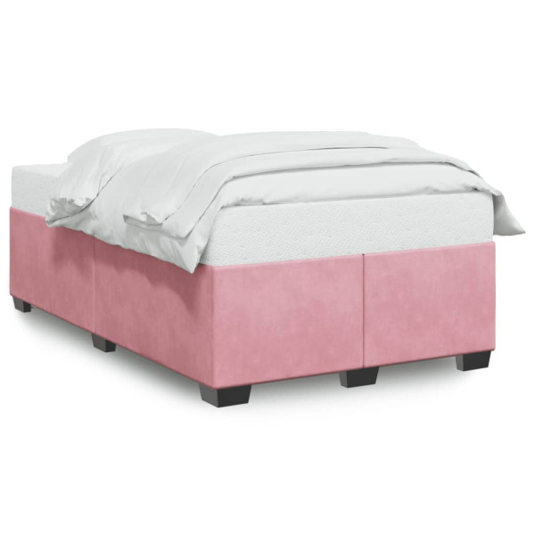 Estructura de cama terciopelo rosa 120x190 cm D