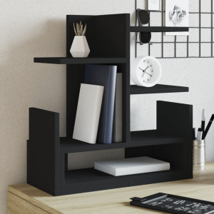 Organizador de escritorio madera ingeniería negro 49x20x52.5 cm D