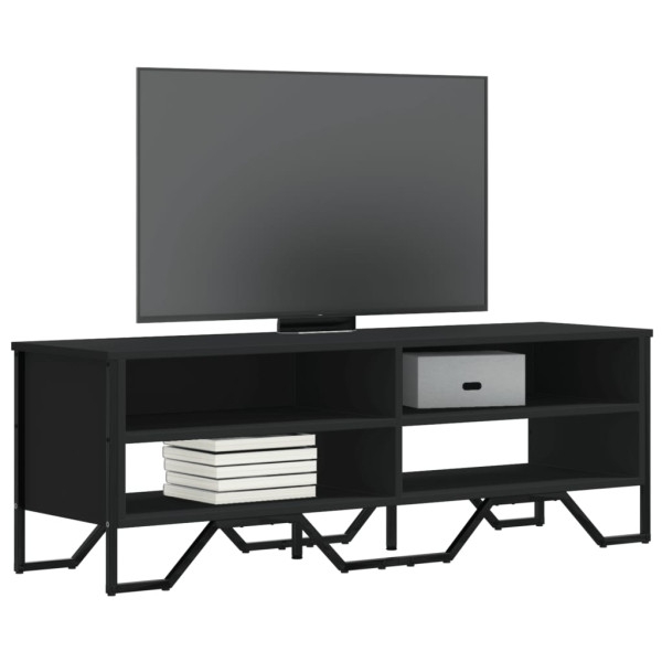 Mueble de TV madera de ingeniería negro 122x34x41 cm D