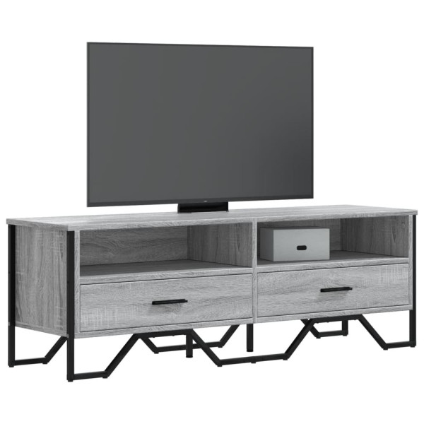 Mueble de TV madera de ingeniería gris sonoma 122x34x41 cm D