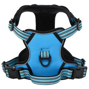 Arnés para perros con correa y collar ajustable azul L D