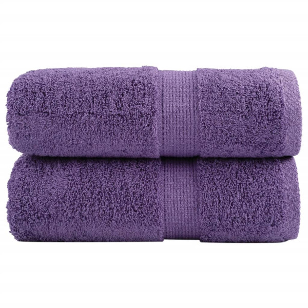 Toalhas 2 unidades 100% algodão roxo 30x30 cm 600 gsm D