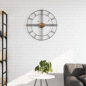 Reloj de pared de hierro negro Ø60 cm D