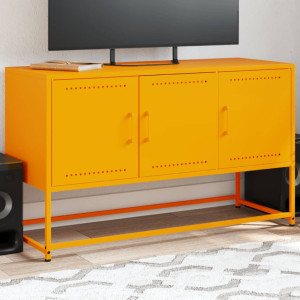 Mueble para TV de acero amarillo mostaza 100.5x39x60.5 cm D