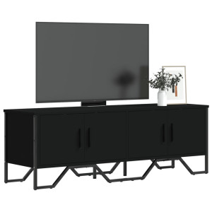 Mueble de TV madera de ingeniería negro 122x34x41 cm D