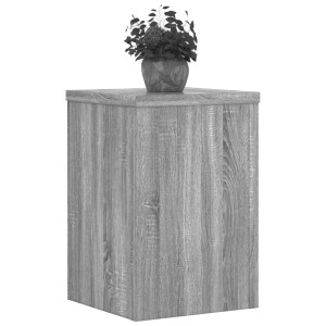 Soportes de plantas 2 uds madera gris Sonoma 25x25x35 cm D