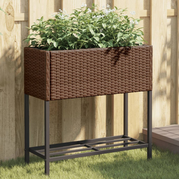 Jardins com prateleira 2 tu rattan sintético 70x28x70 cm D