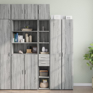 Armario estrecho madera ingeniería gris Sonoma 30x42.5x225 cm D