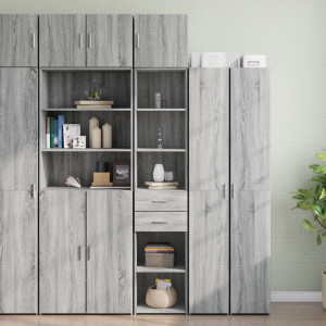 Armario estrecho madera ingeniería gris Sonoma 40x42.5x225 cm D