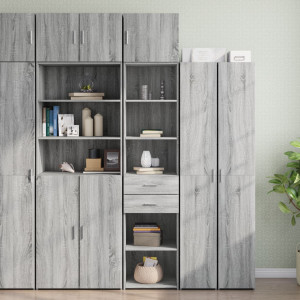 Armario estrecho madera ingeniería gris Sonoma 45x42.5x225 cm D