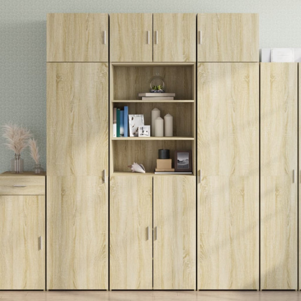 Armario de madera de ingeniería roble Sonoma 70x42.5x225 cm D