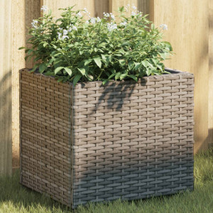 Jardins 2 unidades de rattan cinza sintético 36x30x32 cm D