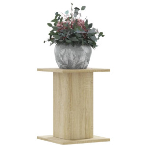 Soportes para plantas 2 uds madera roble Sonoma 30x30x40 cm D