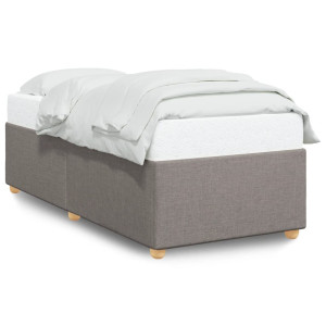 Estructura de cama de tela gris taupe 80x200 cm D