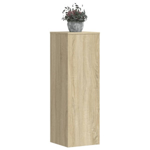 Soportes para plantas 2 uds madera roble Sonoma 33x33x100 cm D