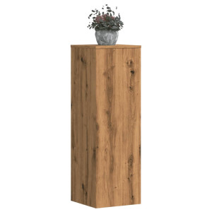 Soportes para plantas 2 uds madera roble artisian 33x33x100 cm D