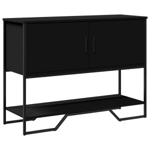 Mesa consola madera de ingeniería negra 100x35x74.5 cm D