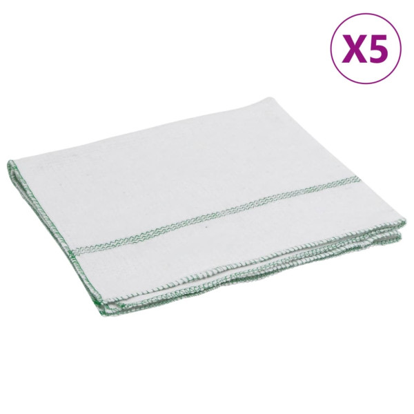 5 uds brancos com listras verdes 50x60 cm D