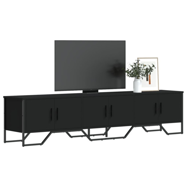 Mueble de TV madera de ingeniería negro 180x34x41 cm D