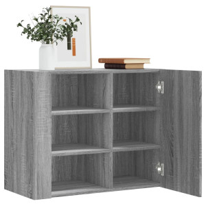 Armario de pared madera de ingeniería gris Sonoma 75x35x60 cm D