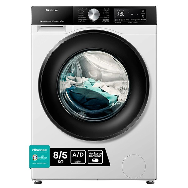 Lavasecadora HISENSE WD3S8043BW3 Blanco 8/5Kg D