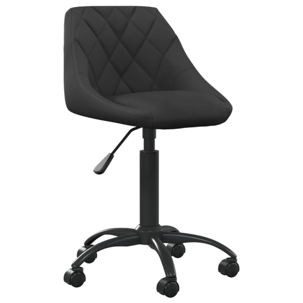 Silla de oficina de terciopelo negro D