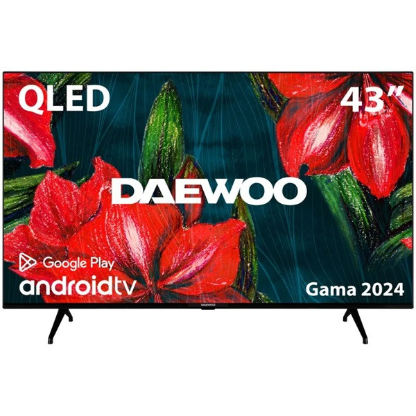 Smart TV DAEWOO 43" QLED 4K UHD D43DM55UQPMS negro D