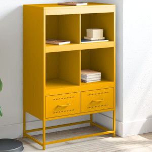 Aparador de acero laminado en frío amarillo 68.5x39x111.5 cm D