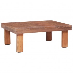 Mesa de centro de madera maciza reciclada 60x45x23 cm D