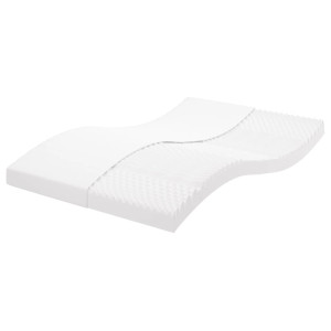 Colchão de espuma de 7 zonas dureza 20 ILD branco 140x210 cm D