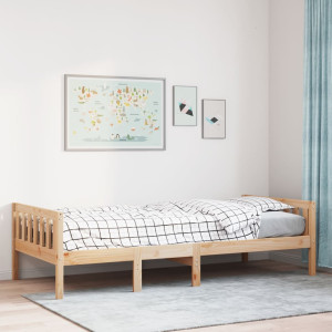 Cama para crianças sem colchão madeira maciça de pinheiro 90x190 cm D