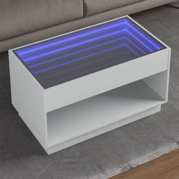 Mesa central com Infinity LED branco 90x50x50 cm D