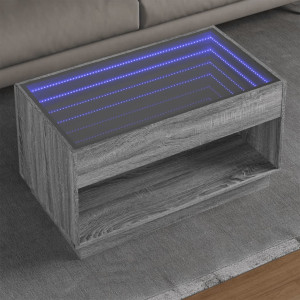 Mesa central com Infinity Luz de LED Sonoma 90x50x50 cm D