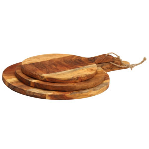 Tablas de cortar 3 piezas madera maciza de acacia D