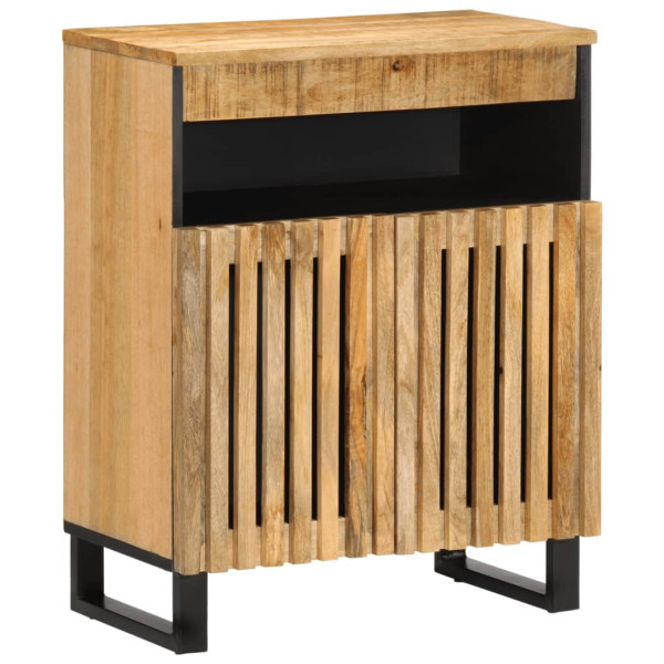 Aparador de madera maciza de mango rugosa 60x34x75 cm D