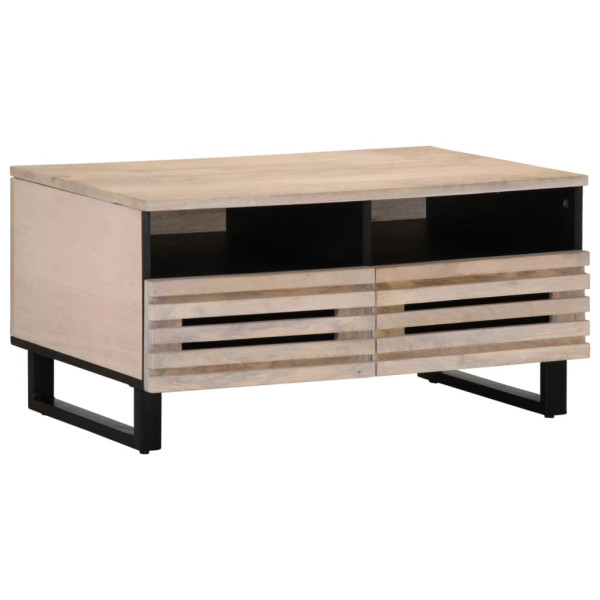 Mesa de centro de madera maciza de mango 80x55x40 cm D