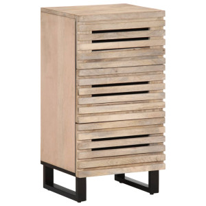 Aparador de madera maciza de mango 40x34x75 cm D