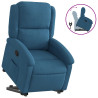 Sillón reclinable elevable de terciopelo azul 2