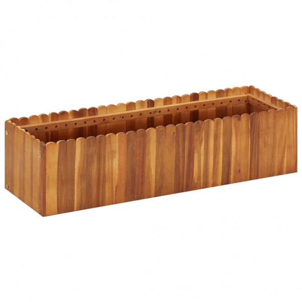 Arriate de madera maciza de acacia 100x30x25 cm D