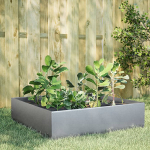 Jardinera de acero galvanizado 100x100x25 cm D