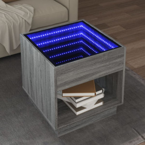 Mesa central com Infinity Luz de LED Sonoma 50x50x50 cm D